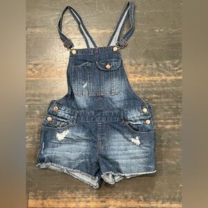 Primark denim shorts overalls